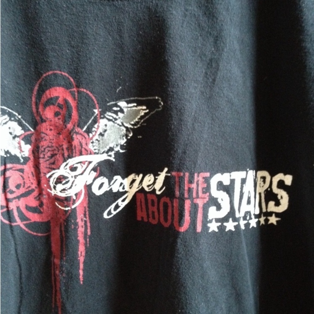 Forget about the stars punk rock Band short sleeve tee shirt in size L